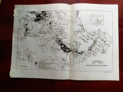 1950 Sketch Map Water Resources Development ID Power Plants Hells Canyon