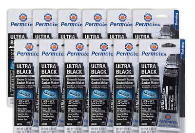 Ultra Black Maximum Oil Resistance RTV Silicone Gasket Maker (3.35 oz.)- 12 Pack