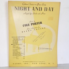 Vintage 1941 Night And Day Piano Solo Sheet Music by Cole Porter