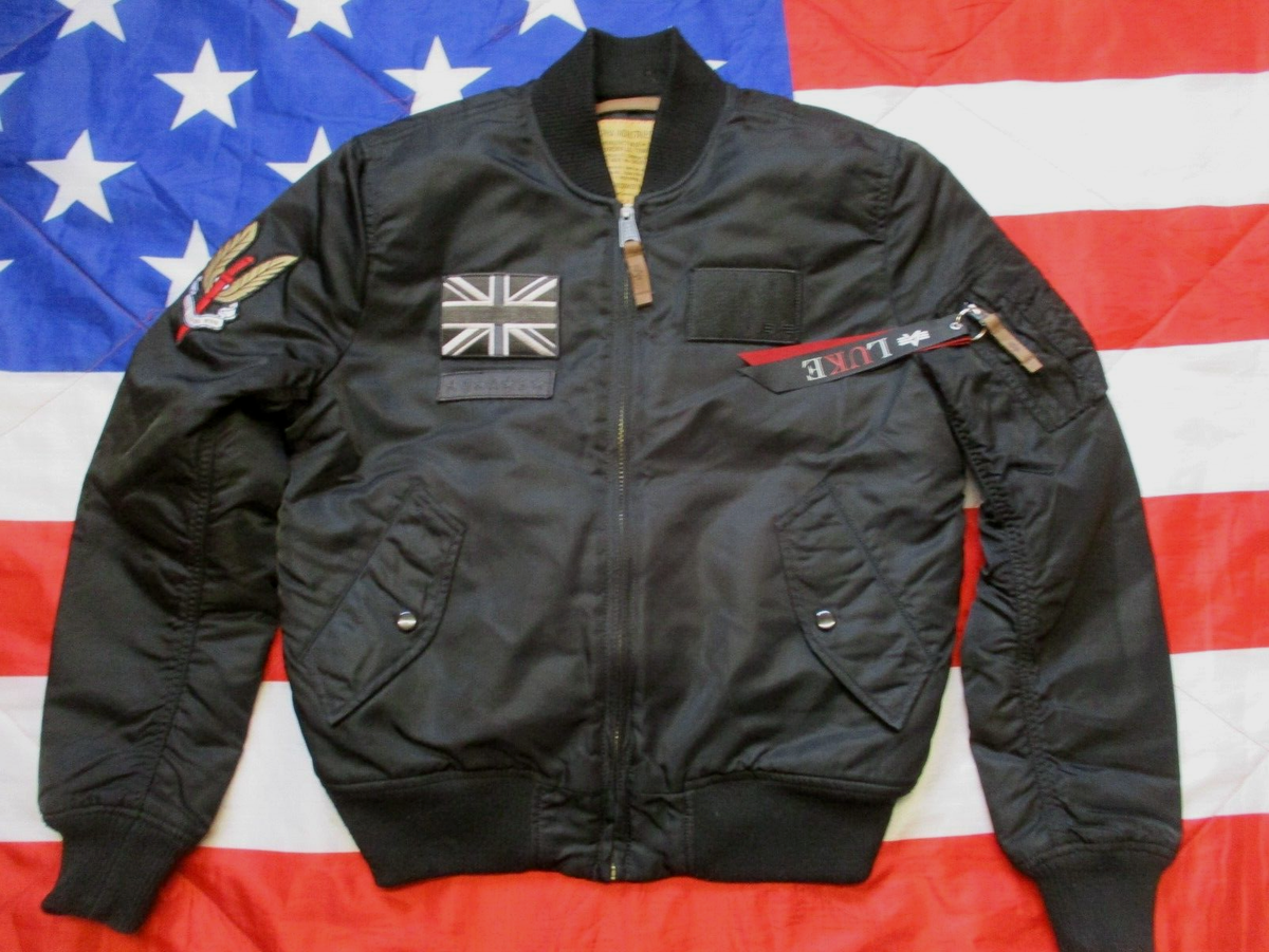 REAL ALPHA INDUSTRIES LUKELIFE sas MA1 bomber pilot JACKET COAT
