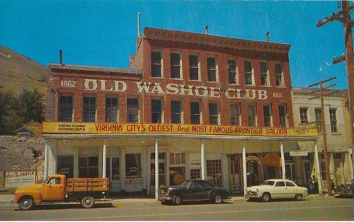 Old Washoe Club in Virginia City, inside and outside