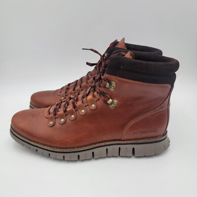 Cole Haan Zerogrand Hiking Boots Mens 9.5 Red Leather Lace-Up Waterproof C30405 Amazon.com | Cole Haan Men main image 3