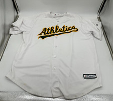MLB Oakland Athletics Majestic Baseball Jersey White home Cool base XL (Read)