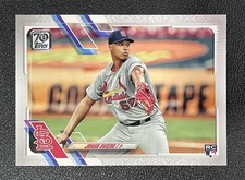 2021 Topps Series 2 Johan Oviedo Rookie Card Platinum Anniversary /70 RC Pirates. rookie card picture