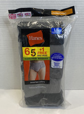 Hanes 6-Pack Tagless Briefs Underwear Mens Large 36-38" Comfort Soft Waistband