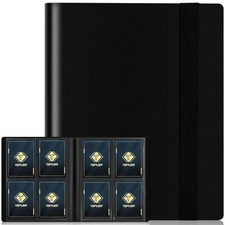 4 Pocket Card Binder for 160 Sleeves, Card Folder Ablum for Trading Cards Col...