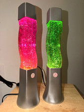 2 Pack Wavy S Shaped Glitter Lamps Retro Lava...