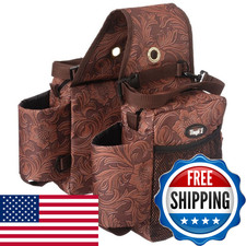 Tough 1 Printed Saddle Bag Brown Tooled