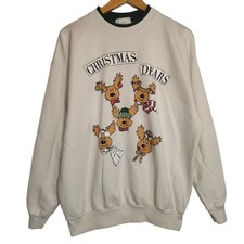 Vintage MC Sportswear Double Crew Christmas Dears Graphic Sweatshirt Large