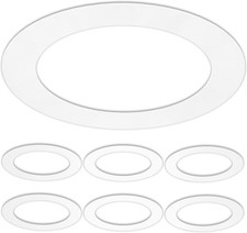 6 Pack Goof Trim Ring 8 Inch Recessed Lighting White Downlight Cover 8.6 OD