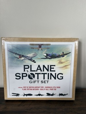 BRANDNEU & VERSIEGELT, PLANE SPOTTING GESCHENKSET, DVD, GEBUNDENES BUCH, NOTIZBUCH, KUGELSCHREIBER.