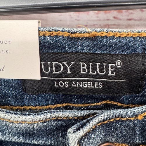 Pantalones de mezclilla Judy Blue para mujer talla 0 24 cintura alta desgastados ajuste novio NUEVO - Imagen 6 de 13
