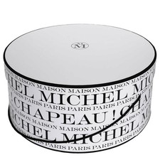 Maison Michel White Recyclable Black Short Hat Box 4001001001