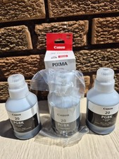 SET of 3 Canon GI-20 PGBK Ink Bottle For PIXMA G6020  G5020 MegaTank Printers