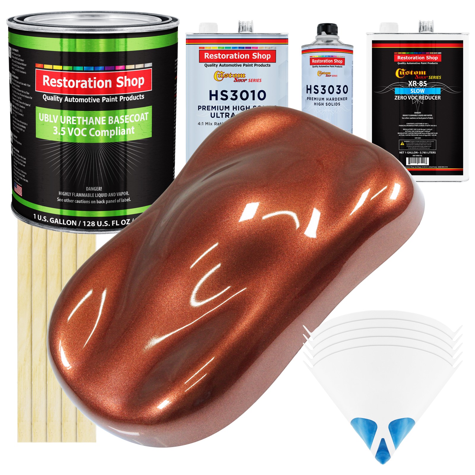 Saddle Brown Firemist Low VOC SLOW PREM 1 Gallon Kit URETHANE BASECOAT Clearcoat