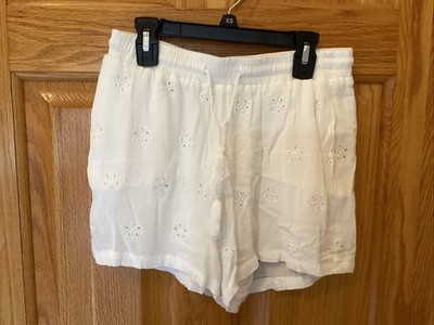 Hem & Thread Women's Size Small White 2.5  Lined Casual Shorts CW1-931
