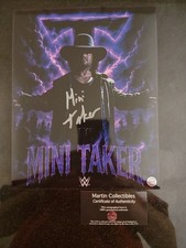 WWE WWF MINI TAKER UNDERTAKER SIGNED AUTOGRAPH AUTO 8x10 Photo COA