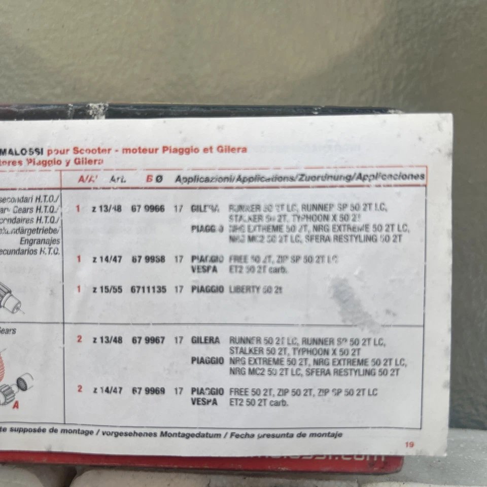 6711602 Primary Gears MALOSSI HTQ z 14 / 48 PIAGGIO TYPHOON 50 2T e2 2011 - Image 4 of 4