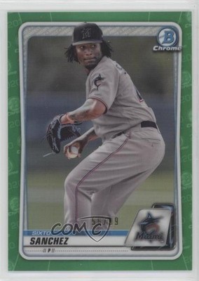 2020 Bowman Chrome Prospects Green Refractor 56/99 Sixto Sanchez #BCP-172 0c6