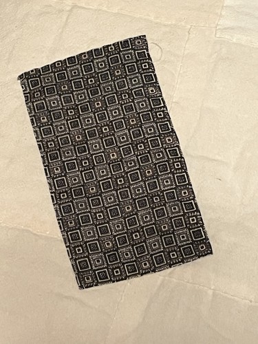 VTG Hand Quilted Coverlet 72 x 61 Primitive Applique Menswear Squares on Muslin - Picture 5 of 17