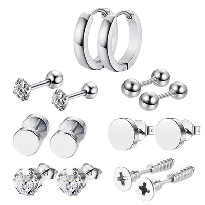  14 Pcs Ohrringe Aus Edelstahl Mann Männliche Schmuck Für Ohrpiercings