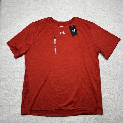 NWT Under Armour Team Tech Vent Short Sleeve Athletic T-Shirt Red Men's Size 2XL
