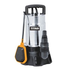 Titan Dirty Water Pump Electric Submersible 1000W Portable Push-Fit 308Ltr