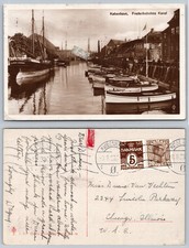 Kobenhavn Frederiksholms Kanal Boats Postcard