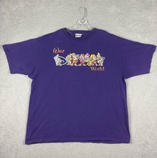 Vintage Disney 7 Dwarves T-shirt Men  s 2XL Purple Snow White USA Made 90s