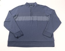 Travis Mathew Blue Striped 1/4 Zip Pullover Size XL