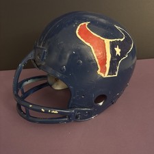 Houston Texas Vintage Replica Helmet Hand Painted Art Helmet Old School Model