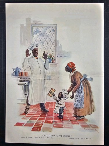 1916 Cream of Wheat Zeitschriftenanzeige von Edw. Brauerei, "eine farbige Ergänzung"