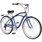 MOONCOOL Beach Cruiser Bike 26 inch Commuter Bicycle for Adult Men Women 7-Speed