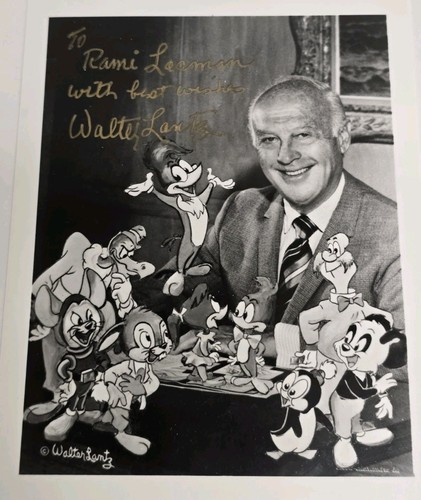 Walter Lantz signed 5x7 Vintage Foto mit JG Autogrammen COA - Bild 1 von 3