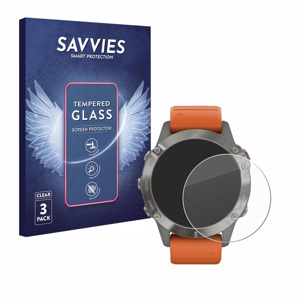 3X Schutzglas FüR Garmin Fenix 6 Pro Solar Displayfolie 9H-image