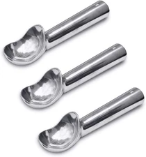 Ice cream scoop, heat-conductive handle, one-piece aluminum design
