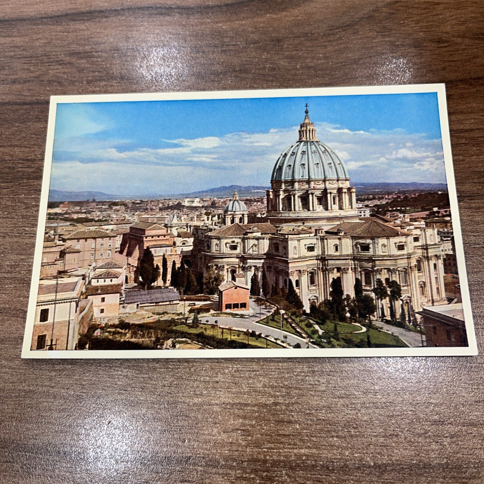 CARTOLINA COLORI CITTA' DEL VATICANO S. PIETRO VISTO DALL'OSSERVATORIO VATICANO