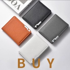 New PU Leather Retro Men's Wallet Orange Black Grey White Two-Fold Multiple Pock
