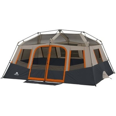 Ozark Trail 10-Person Instant Cabin Tent–2-Room Family Camping