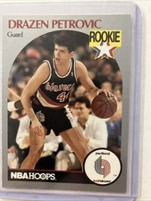 1990-91 Drazen Petrovic NBA HOOPS Rookie Basketball Card #248