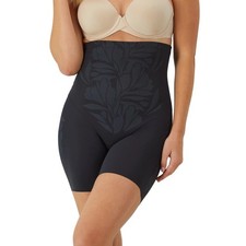 Maidenform Women's 2XL Thigh Slimmer Black Flexees Sculpt High Waist NEW