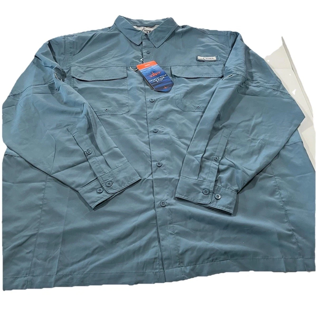 New With Tags - Men's HABIT Fishing SHIRT Bluestone Long Sleeve 2XL