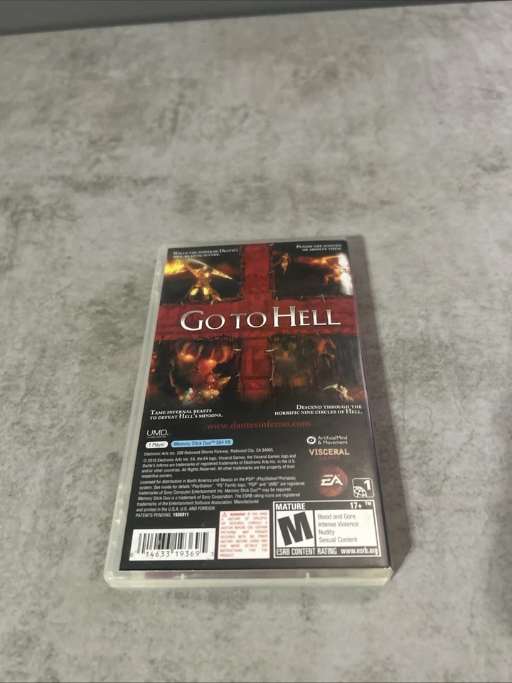 Dante's Inferno (Sony PlayStation Portable PSP, 2010) Complete CIB Tested - Image 3 of 4