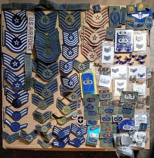 Large Lot of US Military Patches And Pins Four Branches