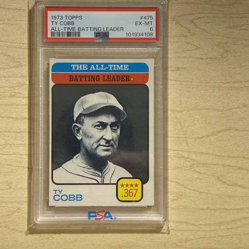 1973 Topps #475 All-Time Leaders Ty Cobb PSA 6 Batting Average Offers Welcome!!!
