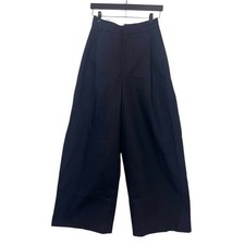 Tommy Hilfiger Chino Pants Womens M Navy High Waist Wide Leg Preppy Academia