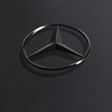 F&uuml;r Mercedes Benz C-Klasse W204 Stern Heck Abzeichen Hinten Emblem Schwarz Glanz