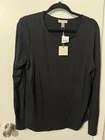 NWT Cupio Women's BLACK  Long  Sleeves Top SZ L