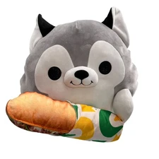 Zuru X Subway Husky Dog Plush Sandwich Hugging Pillow 2023 Snackles 14 Inch Toy
