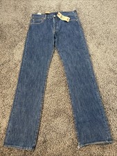 New Levis 501 Mens 34x36 Dark Wash Button Fly Original